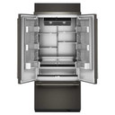 Kitchenaid® 20.8 Cu. Ft. 36" Built-In French Door Bottom Mount Refrigerator with Platinum Interior KBFN536SBE