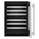 Kitchenaid® 24" Undercounter Wine Cellar with Full-Extension Metal-Front Racks KUWR324SSB
