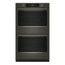 Kitchenaid® 30-inch Smart Electric Double Wall Oven with Assisted Cooking Modes - Black Ore KOED730SBE