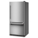 Kitchenaid® 22 Cu. Ft. 33-Inch Standard-Depth Bottom Mount Refrigerator with Right Door Swing KRBR133SPS