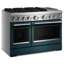 Kitchenaid® 48-Inch 6 Burner Commercial-Style Dual Fuel Range with Griddle KFDD948SAG