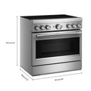 KitchenAid® 36-Inch 6-Element Induction Freestanding Commercial-Style Range with Air Fry KFIS936SSS