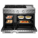KitchenAid® 48-Inch 6 Burner Commercial-Style Gas Range with Griddle KFGD948SSS
