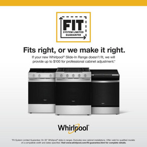 Whirlpool® 30-inch Smart Slide In Gas Range with True Convection, No Preheat Air Fry, Steam/Self Clean and High Speed Preheat WSGS7530RZ