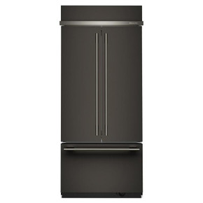Kitchenaid® 20.8 Cu. Ft. 36" Built-In French Door Bottom Mount Refrigerator with Platinum Interior KBFN536SBE Kitchenaid® 20.8 Cu. Ft. 36" Built-In French Door Bottom Mount Refrigerator with Platinum Interior KBFN536SBE