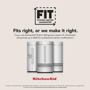 Kitchenaid® 25.5 Cu. Ft. 42" Built-In Side-by-Side Refrigerator with Platinum Interior KBSN742SBE