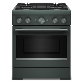 KitchenAid® 30-Inch 4 Burner Commercial-Style Dual Fuel Range with No Preheat Air Fry Mode KFDS930SJP