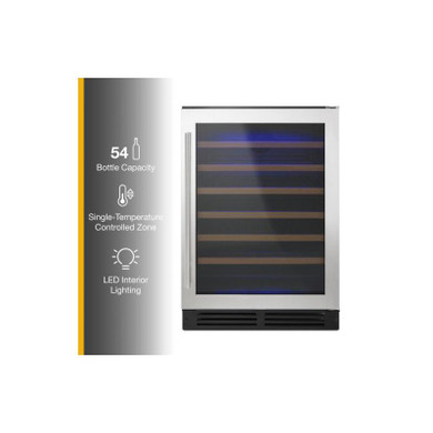 Whirlpool® 24" Undercounter Wine Center with Custom Temperature Control WUW35X24DS