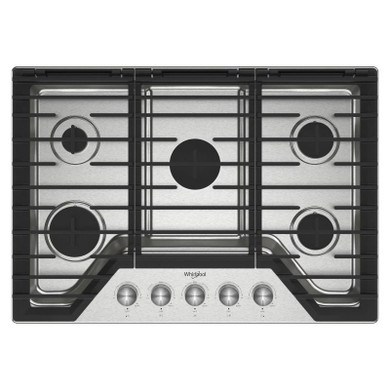 Whirlpool® 30-inch Gas Cooktop with Fifth Burner WCGK7030PS