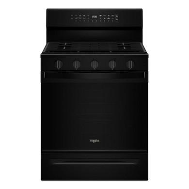 Whirlpool® 30-inch Smart Gas Range with True Convection, Steam/Self Cleaning, Rapid Preheat 5.3 CuFt Capacity WFGS7530RB