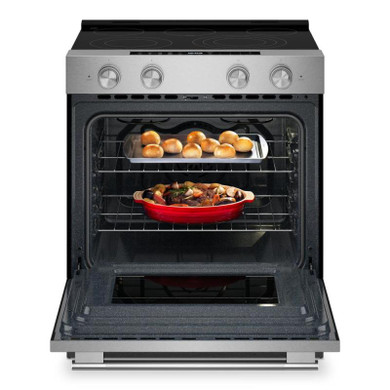 Kitchenaid® 5.3 Cu. Ft. Smart Slide-in Electric Range with Convection Cooking Modes YKSES330SPS