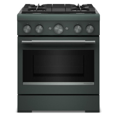 KitchenAid® 30-Inch 4 Burner Commercial-Style Dual Fuel Range with No Preheat Air Fry Mode KFDS930SJP