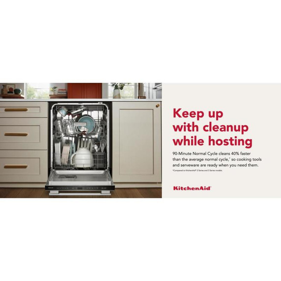 KitchenAid® 360° Max Jets™ Third Rack Dishwasher with 90-Minute Normal Cycle KDTS464SPS