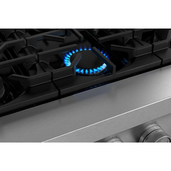 KitchenAid® 48-inch 6-Burner Gas Commercial-Style Rangetop with Griddle KCGK948TSS
