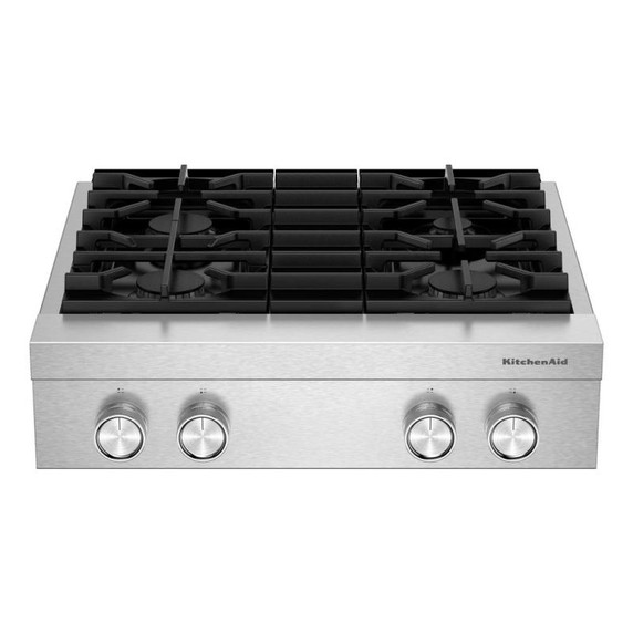 KitchenAid® 30-inch 4-Burner Gas Commercial-Style Rangetop KCGK930TSS