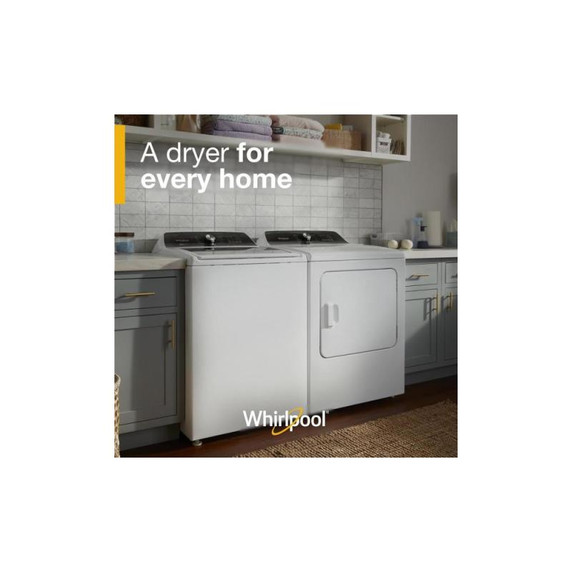 Whirlpool® 7.0 Cu. Ft. Top Load Gas Moisture Sensing Dryer with Steam WGD5050LW
