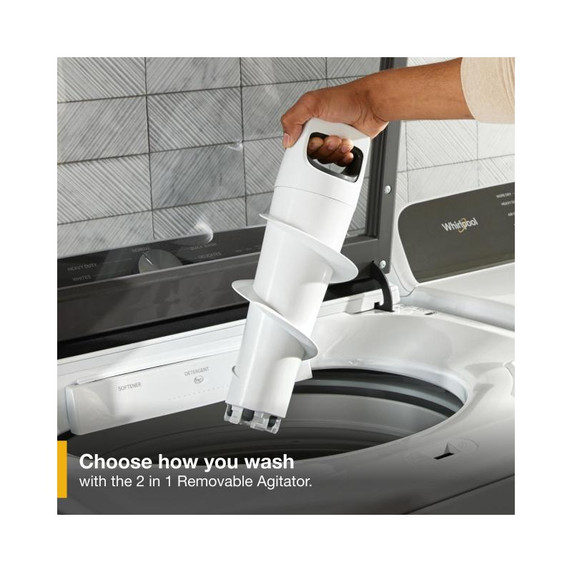 6.0-6.1 Cu. Ft. Whirlpool® Top Load Washer with Removable Agitator WTW6157PW 6.0-6.1 Cu. Ft. Whirlpool® Top Load Washer with Removable Agitator WTW6157PW