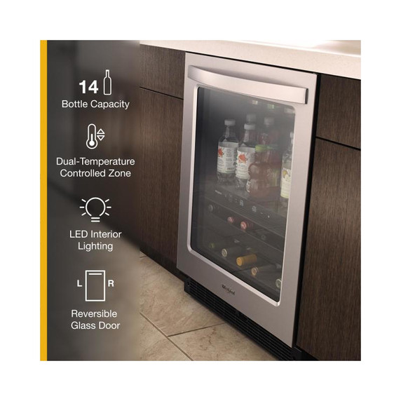 Whirlpool® 24-inch Wide Undercounter Beverage Center - 5.2 cu. ft. WUB50X24HZ Whirlpool® 24-inch Wide Undercounter Beverage Center - 5.2 cu. ft. WUB50X24HZ