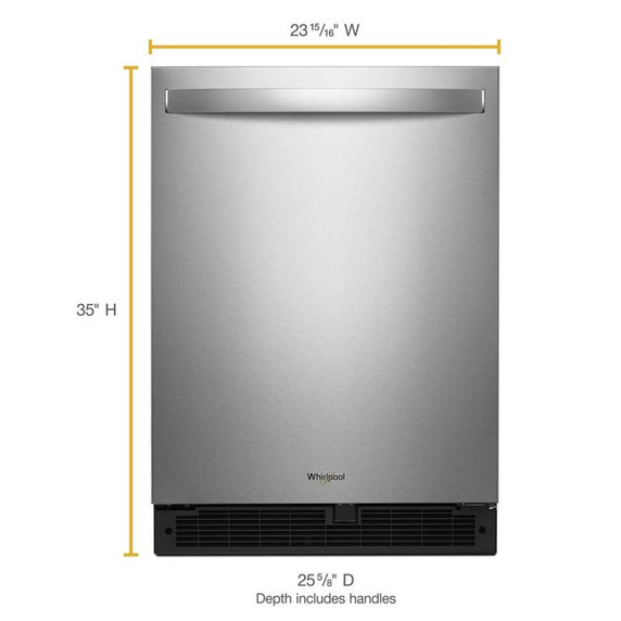 Whirlpool® 24-inch Wide Undercounter Refrigerator - 5.1 cu. ft. WUR50X24HZ Whirlpool® 24-inch Wide Undercounter Refrigerator - 5.1 cu. ft. WUR50X24HZ
