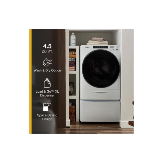 Whirlpool® 5.2 Cu. Ft. I.E.C. Ventless All In One Washer Dryer WFC682CLW