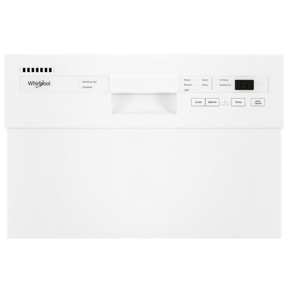Whirlpool® Small-Space Compact Dishwasher with Stainless Steel Tub WDPS5118PW