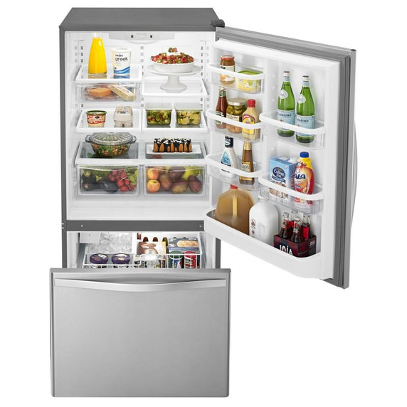 Whirlpool® 22 cu. ft. Bottom-Freezer Refrigerator with Freezer Drawer WRB322DMBM