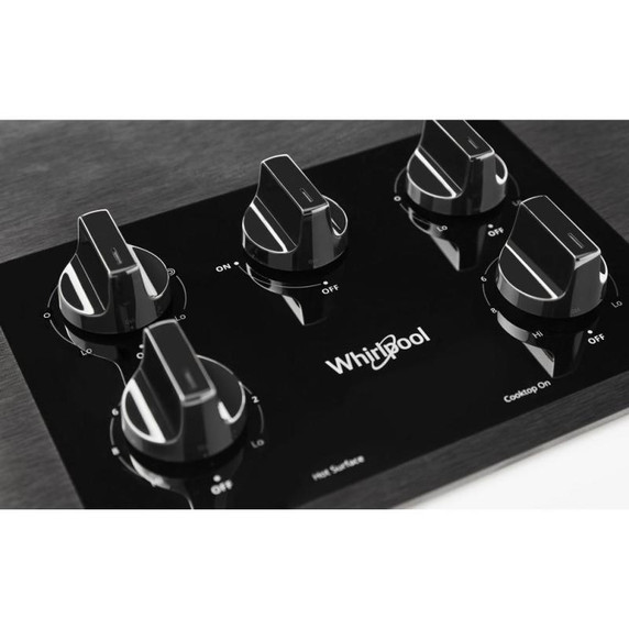 Whirlpool® 36-inch Electric Ceramic Glass Cooktop with Two Dual Radiant Elements WCE77US6HB