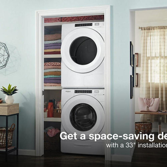 Whirlpool® 5.0 cu.ft I.E.C. Closet-Depth Front Load Washer with Intuitive Controls WFW560CHW