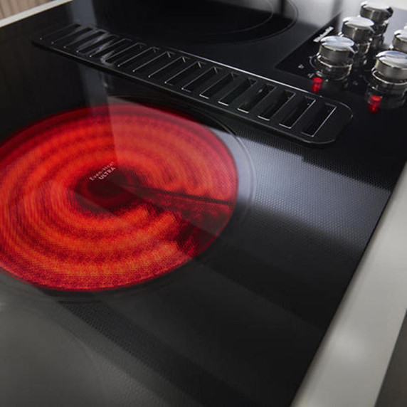 Kitchenaid® 36" Electric Downdraft Cooktop with 5 Elements KCED606GBL