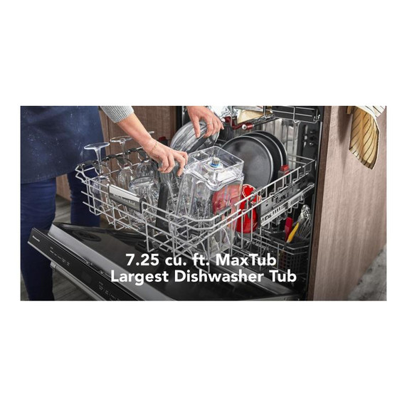 Kitchenaid® 44 dBA Dishwasher with 360° Max Jets™ Third Rack and LED Interior Lighting KDTM804KBS Kitchenaid® 44 dBA Dishwasher with 360° Max Jets™ Third Rack and LED Interior Lighting KDTM804KBS