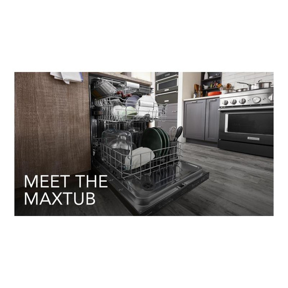 Kitchenaid® 44 dBA Dishwasher in PrintShield™ Finish with 360° Max Jets™ Third Rack KDTM404KBS Kitchenaid® 44 dBA Dishwasher in PrintShield™ Finish with 360° Max Jets™ Third Rack KDTM404KBS
