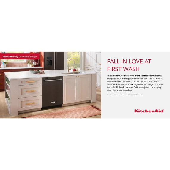 Kitchenaid® 44 dBA Dishwasher in PrintShield™ Finish with 360° Max Jets™ Third Rack KDTM404KBS Kitchenaid® 44 dBA Dishwasher in PrintShield™ Finish with 360° Max Jets™ Third Rack KDTM404KBS