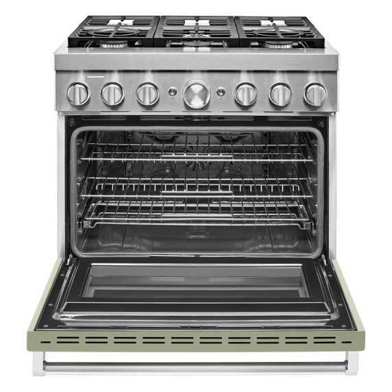 KitchenAid® 36'' Smart Commercial-Style Dual Fuel Range with 6 Burners KFDC506JAV