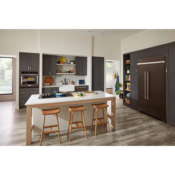 Kitchenaid® 25.5 Cu Ft. 42" Built-In Side-by-Side Refrigerator with PrintShield™ Finish KBSN702MBS Kitchenaid® 25.5 Cu Ft. 42" Built-In Side-by-Side Refrigerator with PrintShield™ Finish KBSN702MBS