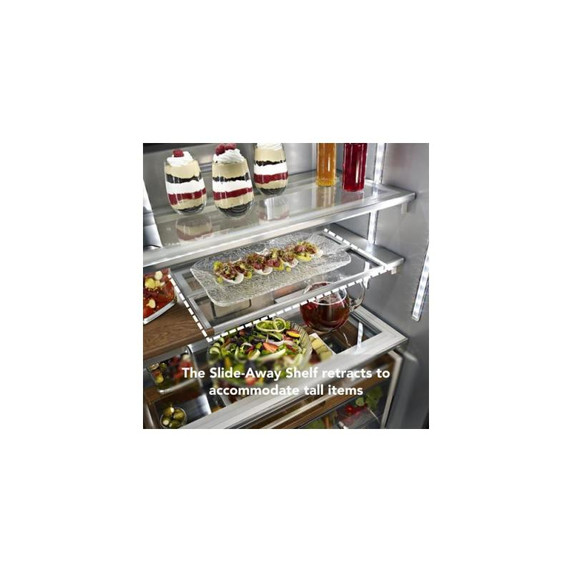 Kitchenaid® 23.8 cu. ft. 36" Counter-Depth French Door Platinum Interior Refrigerator with PrintShield™ Finish KRFC704FPS