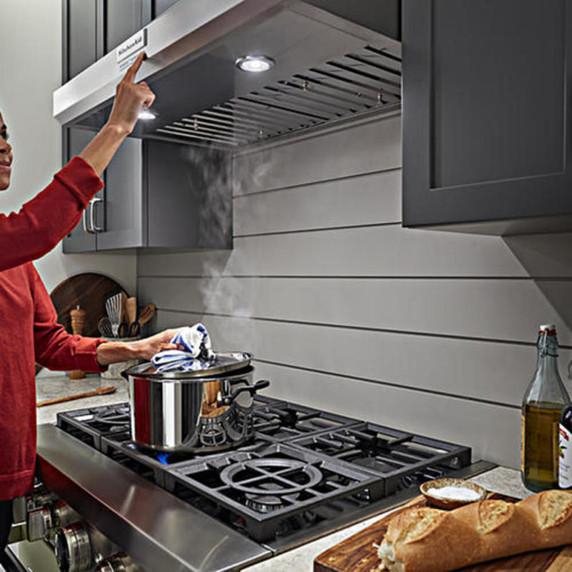 Kitchenaid® 36" 585 CFM Motor Class Commercial-Style Under-Cabinet Range Hood System KVUC606KSS