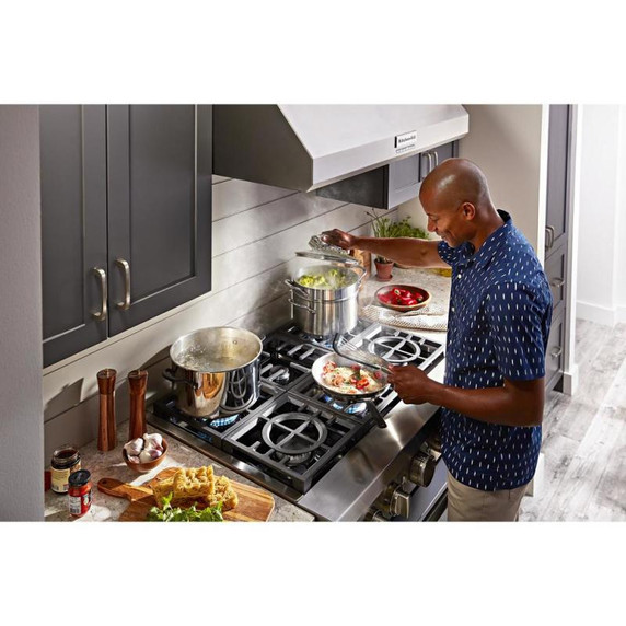 Kitchenaid® 36" 585 or 1170 CFM Motor Class Commercial-Style Wall-Mount Canopy Range Hood KVWC906KSS