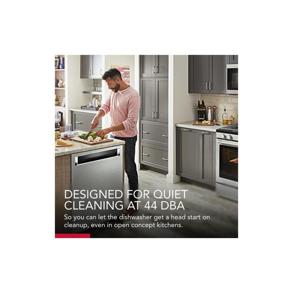 Kitchenaid® 44 dBA Dishwasher with 360° Max Jets™ Third Rack and LED Interior Lighting KDPM704KPS Kitchenaid® 44 dBA Dishwasher with 360° Max Jets™ Third Rack and LED Interior Lighting KDPM704KPS