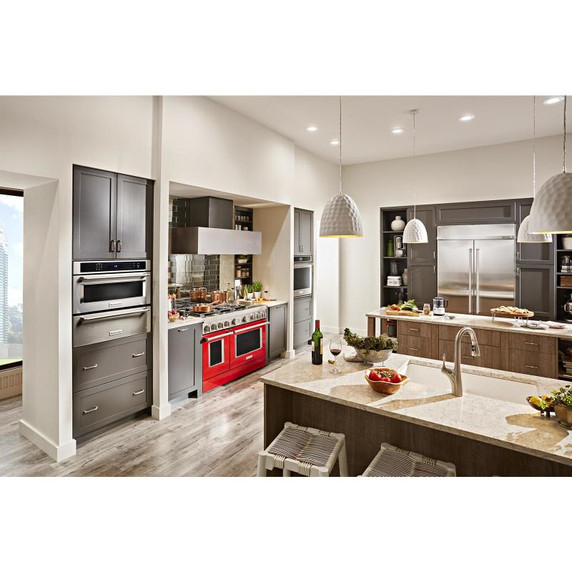 KitchenAid® 48'' Smart Commercial-Style Dual Fuel Range with Griddle KFDC558JPA KitchenAid® 48'' Smart Commercial-Style Dual Fuel Range with Griddle KFDC558JPA