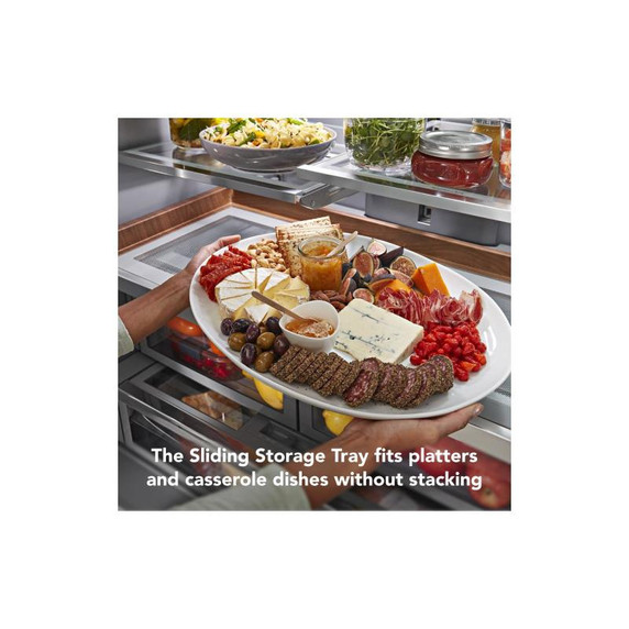 Kitchenaid® 26.8 Cu. Ft. Standard-Depth French Door Refrigerator with Exterior Ice and Water Dispenser KRFF577KPS