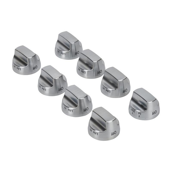Cooktop Burner Control Knob Kit, Stainless Steel W10231704