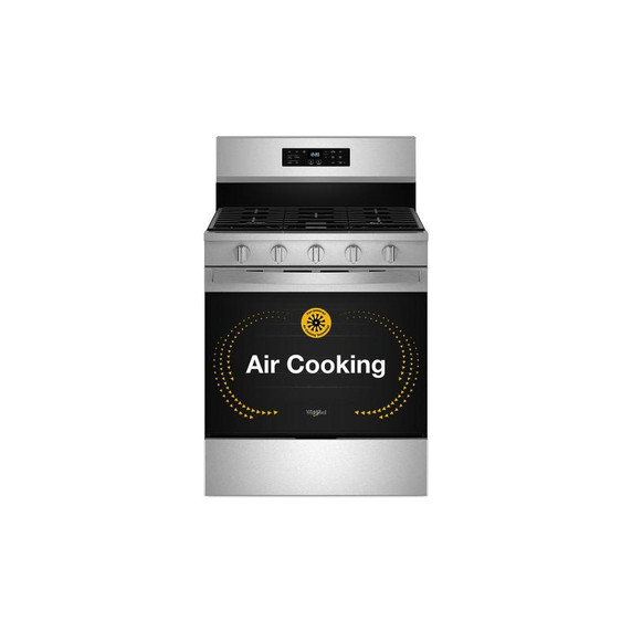 Whirlpool® 30-inch Gas Range with Air Cooking Technology, No Preheat Air Fry and Air Baking and Self Clean WFGS5030RZ Whirlpool® 30-inch Gas Range with Air Cooking Technology, No Preheat Air Fry and Air Baking and Self Clean WFGS5030RZ