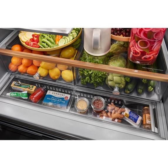 Kitchenaid® 26.2 Cu. Ft. Multi-Door French Door Refrigerator with Platinum Interior KRMF536RBS