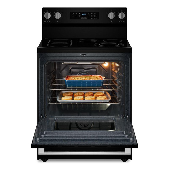 Maytag® 30-Inch Convection Electric Range With No Preheat Air Fry and Air Baking - 5.3 Cu. Ft. YMFES6030RB