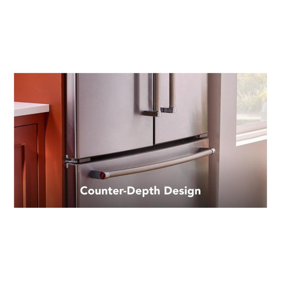 Kitchenaid® 20 cu. ft. 36-Inch Width Counter-Depth French Door Refrigerator with Interior Dispense KRFC136RPS Kitchenaid® 20 cu. ft. 36-Inch Width Counter-Depth French Door Refrigerator with Interior Dispense KRFC136RPS