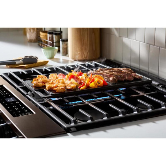 Whirlpool® 30-inch Smart Slide In Gas Range with True Convection, No Preheat Air Fry, Steam/Self Clean and High Speed Preheat WSGS7530RV