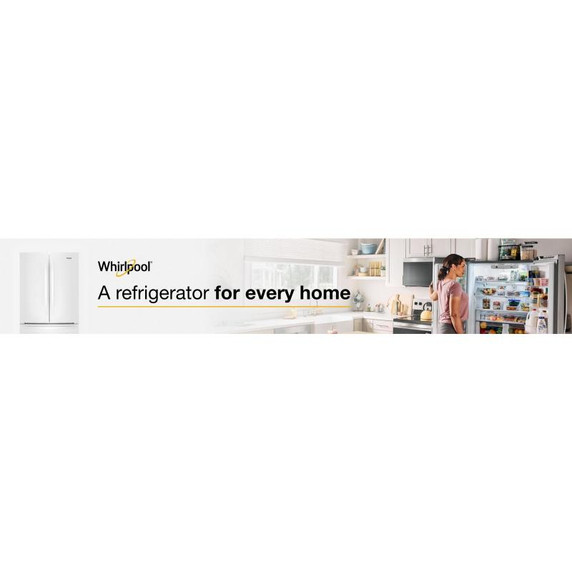 Whirlpool® 36-Inch Wide Counter-Depth French Door Bottom Mount Refrigerator - 20 cu. ft. WRFC2036RW Whirlpool® 36-Inch Wide Counter-Depth French Door Bottom Mount Refrigerator - 20 cu. ft. WRFC2036RW