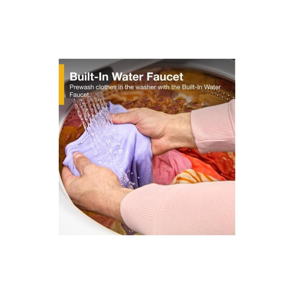 Whirlpool® 5.3 Cu. Ft. I.E.C. Top Load Impeller Washer with Built-in Faucet WTW5020SW