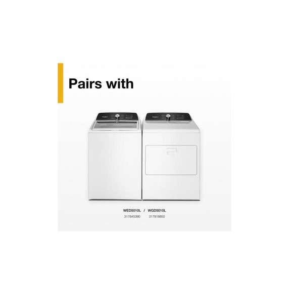 Whirlpool® 5.3 Cu. Ft. I.E.C. Top Load Impeller Washer with Built-in Faucet WTW5020SW