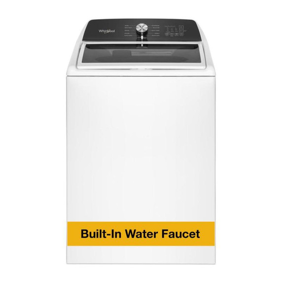 Whirlpool® 5.2 Cu. Ft. I.E.C. Top Load Agitator Washer with Built-In Faucet WTW5025SW